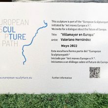 Inauguración escultura «Villamayor en Europa»
